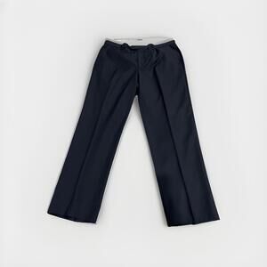 SANTORELLI MENS NAVY BLUE WOOL DRESS PANTS 40x32 MADE IN ITALY RP $255 VGC!